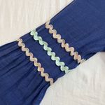 Judith March  Blue Boho Long Flutter Sleeve Midi Size L Peasant Farm Photo 8