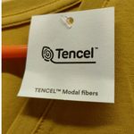 Lands' End Women's Size XL Petite Mustard Dijon Yellow Gold V-Neck T-Shirt Photo 6