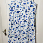 Rachel Zoe Dress Tiered Maxi Fish Beach Ocean Nautical Vacation Resort XL NEW Photo 0