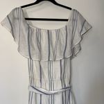 Joie  Almante Off Shoulder Striped Midi Dress Size Small‎ Cotton Photo 7