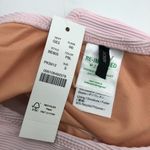 J.Crew Womens Mid Rise Ribbed Curved Waist Cheeky String Bikini Bottom Pink S Photo 2