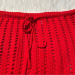 Edikted  Leola Ladder Knit Mini Skirt Red L Photo 6