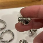 Monet Lot Of 3 Silver Tone Clip On Earrings All Signed - , Sarah Cov, Avon Photo 9