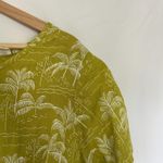 C&C California linen neon green bright lime short sleeved top women's 1X trees Photo 1