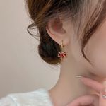 Elegant Maple Leaf Dangle Drop Earrings for Women Gold Photo 3