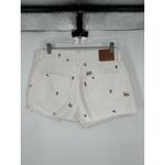 Levi's 501 Premium Floral Flowers Embroidered Jorts Jean Shorts White Size 28 Photo 1