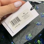 We Wore What  BLACK RUFFLE FLORAL BLOUSE XL NEW WITH TAGS Photo 3