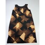 Dana Buchman Dress Brown Black Geometric Beaded Neck Sleeveless S Photo 4
