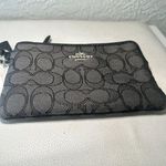 Coach Signature Jacquard Small Wristlet Black Smoke WRL 16113B NWT Photo 1