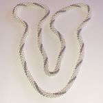 Elegant Vintage Gray And White Faux Pearl Retro Boho Necklace Photo 3