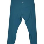 Lululemon  Align High Rise Crop Leggings Sz 10 Blue Green Nulu Photo 3