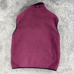 Vintage REI Fleece Vest Outdoors Cozy Warm Burgundy Plum Black Trim Made in USA Purple Size M Photo 1