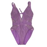 Becca Color Play network mesh One-Piece metallic Swimsuit S Photo 1