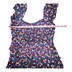 BOG Band Of The Free CORALINE PURPLE IVORY FLORAL CROSSOVER MINI DRESS SMALL NEW Photo 4
