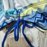 None Chevron Blouson Tankini Set Adjustable Spaghetti Straps Tie-Side Bottoms Photo 11