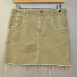 Free People Tan Back Buckle Distressed Mini Skirt Casual Photo 5