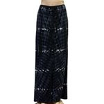 Ruff Hewn  Cotton Tie Dye Full Button Front Maxi Skirt Black Blue White Womens M Photo 1