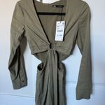 ZARA Green Cutout Dress Photo 1