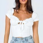 Princess Polly NWOT  Elouise white crop top us 4 Photo 1