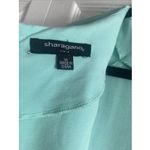 Sharagano  Women's 14 Blue Shift Dress Gold Exposed Zipper Hem Old Money Derby Photo 5