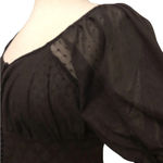 Free People  Puff Sleeve Semi Sheer Heartstrings Blouse Photo 2