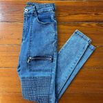 Maniere De Voir ✨ ✨ Super Stretch Moto Style Skinny Jeans ~ Size 6 💛🍄 Photo 4