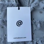 Maddison Polka Dot Maxi Dress in Dusty Blue Size Medium Gray Photo 9