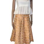 Jijil Orange Patterned Aline Women's Skirt Size 6 Photo 9