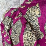 Tyler Böe Leopard Cheetah Print Ruffle Hem Dress Pink Magenta Puff Sleeve XS Photo 10