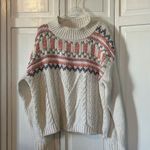 Vintage Handknit mock neck Sweater with Shoulder Pads Photo 7