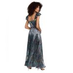 Saylor - NWT Imara Metallic Colorful Ruffle Maxi Gown Dress Sz S Photo 1