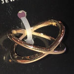 Jasmine Size 7 Lane Gold Tone Dainty Boho X Ring Photo 0