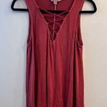 American Eagle Soft & Sexy Gray Corset Laced Tank Photo 0