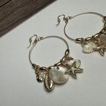 ALEX AND ANI Beachcomber Dangle Drop Pierced Earrings Seashell Charm Gold Tone Photo 3