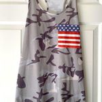 Camo Racerback Tank With American 🇺🇸 Gray Photo 0