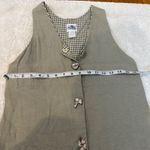 Dogwood Lane Cotton Sleeveless Green Plaid Decorative Buttons Maxi Dress Size S‎ Photo 4