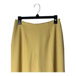 Biella Collezioni Pants Women 6 Yellow Wool Tapered Leg Dress Pants Trousers Yellow Size 4 Photo 2