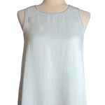 Chelsea & Theodore Tencel Swing Dress Windowpane Plaid Sleeveless NWT Large Blue Photo 3