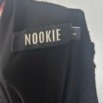 Nookie Rose Ruched Midi Bodycon Dress in Black Size Small Gently Used Photo 3