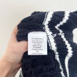 VICI [] Navy Blue White V-Neck Chunky Cable Knit Oversized Sweater Dress NWT XL Photo 9