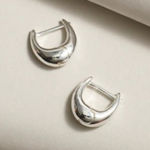 Madewell  Delicate Collection Puffy Hoop Earrings in Sterling Silver Photo 0