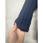 Laura Scott  Petite Large Blue Cable Knit Button Front Cardigan Sweater Photo 2