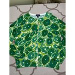 Lands' End Lands’ End green lime lightweight supima cotton button down cardigan, size large Photo 10