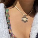 little white marble choker necklace Photo 1