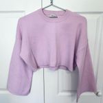 ZARA Lilac Wide Sleeve Cropped Sweater MEDIUM Photo 0