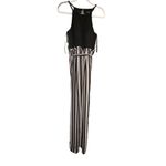 Speechless  Sleeveless Jumpsuit Medium Black and Tan Photo 3