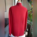 Vintage Brownstone Studio Long Sleeve Red and Black polka dot Polyester Blouse. Size M Photo 2