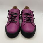 Giuseppe Zanotti Donna Leather Sneakers Womens Purpl US 9.5 EU 9.5 Made In Italy Photo 1