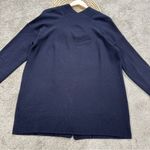 Vince  Women’s Rib Placket Wool Cashmere Open Front Cardigan Sweater in Navy L Photo 5