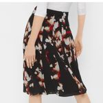 White House | Black Market WHBM Printed Floral Full Skirt sz 4 Photo 3